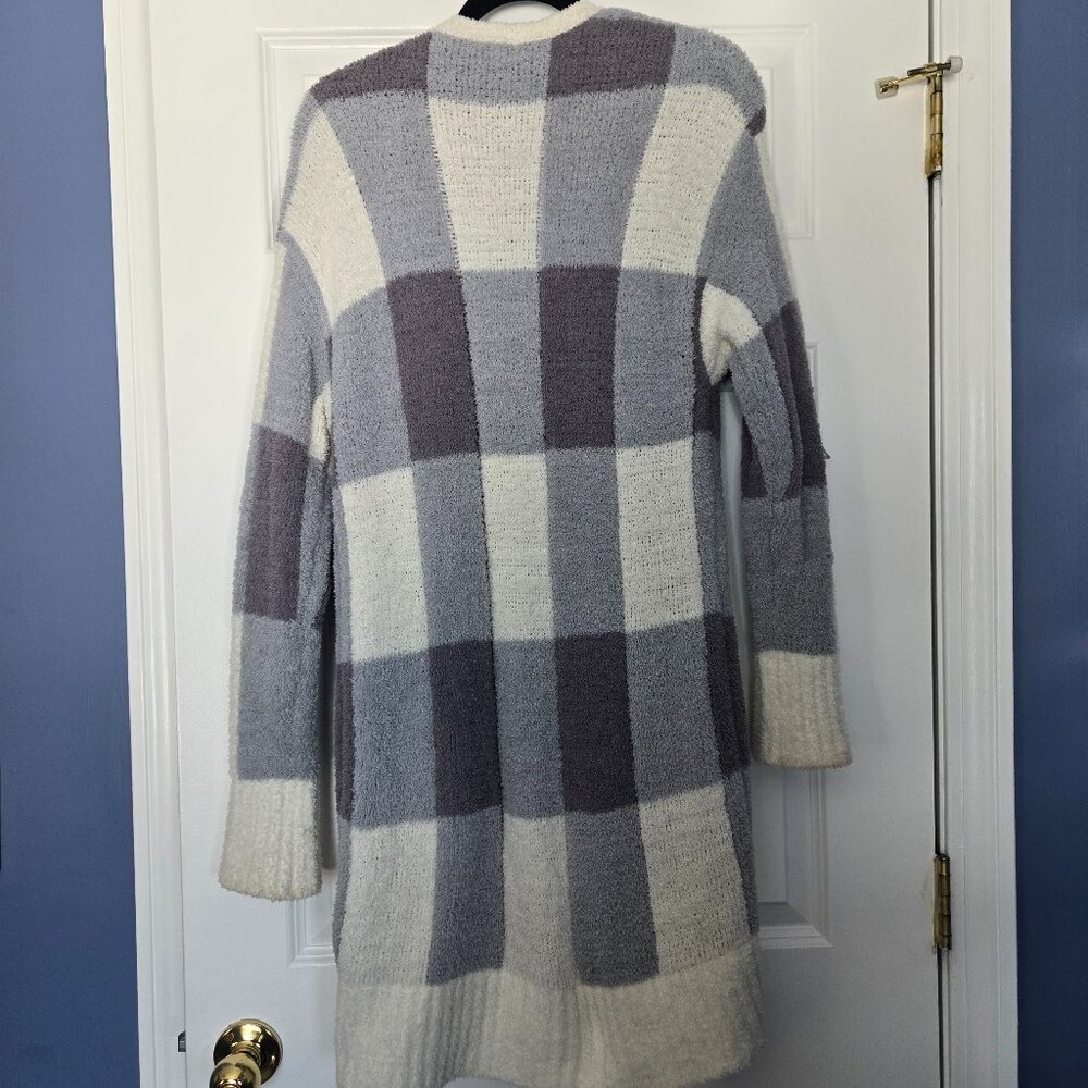 Monteau Buffalo Plaid Open-Front Cardigan - Picture 2 of 2